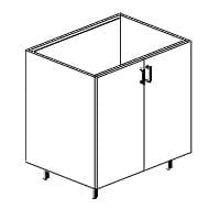 Base · 2 door cabinet line drawing