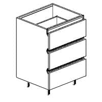 Vanity base cabinet line drawing
