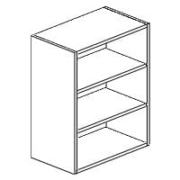 Wall · open cabinet line drawing